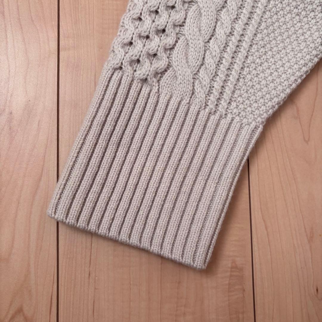 23区 ウールカシミヤ アランパターン カーディガン ¥29,700 サイズ38