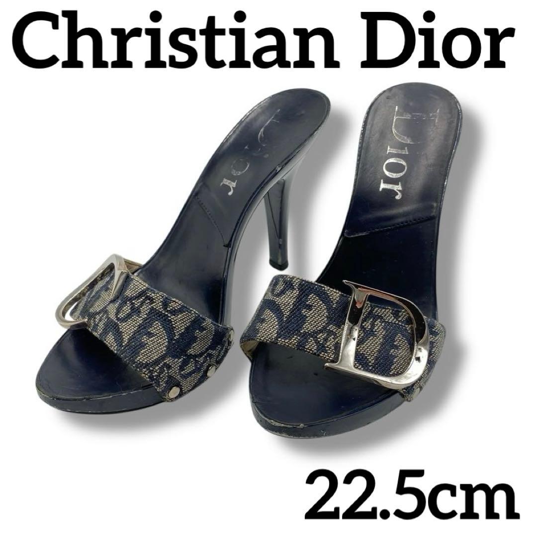 良品 Dior トロッター ロゴ Vintage サンダル ミュール Y2K