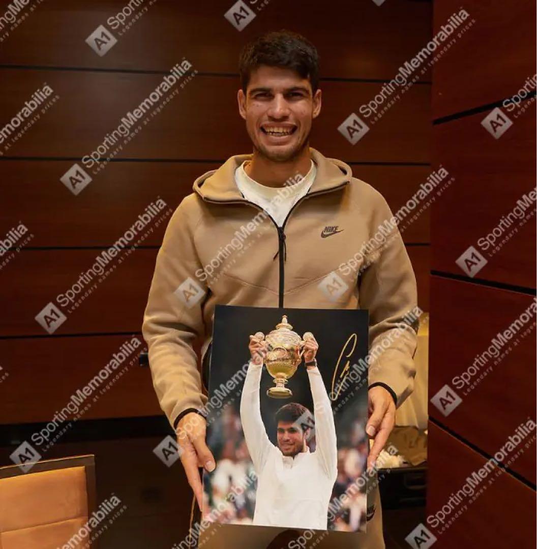 カルロスアルカラス ウィンブルドンウィナー 直筆サインフォト