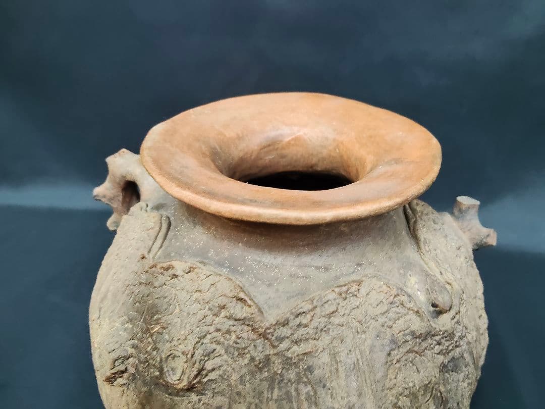 ​【骨董/美術品】陶芸 壺 花器「己巳年 冬巌作」在銘 落款あり