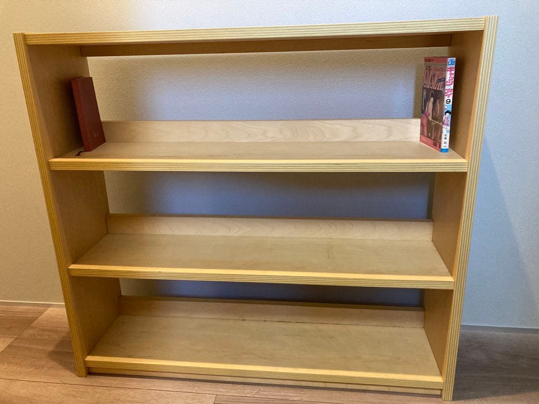 無印良品　バーチ材　シェルフ　本棚　3段