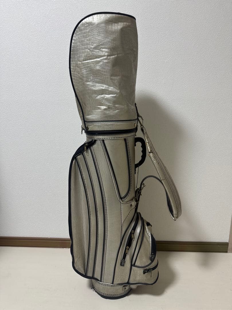 シルバー ストライプ キャディバッグ