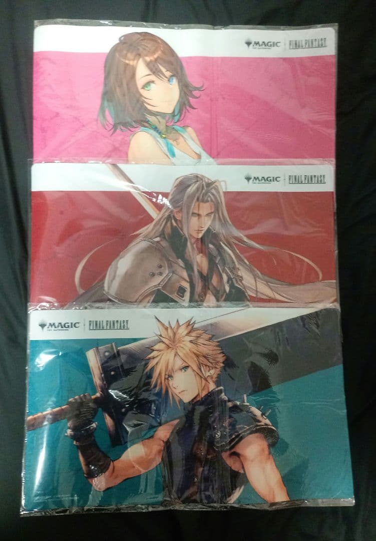 FF　MTG　クラウド　ユウナ　セフィロス　プレイマット　3枚セット
